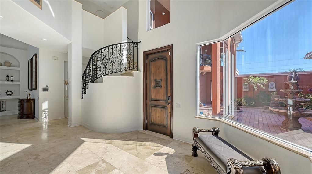 Door into home from Courtyard