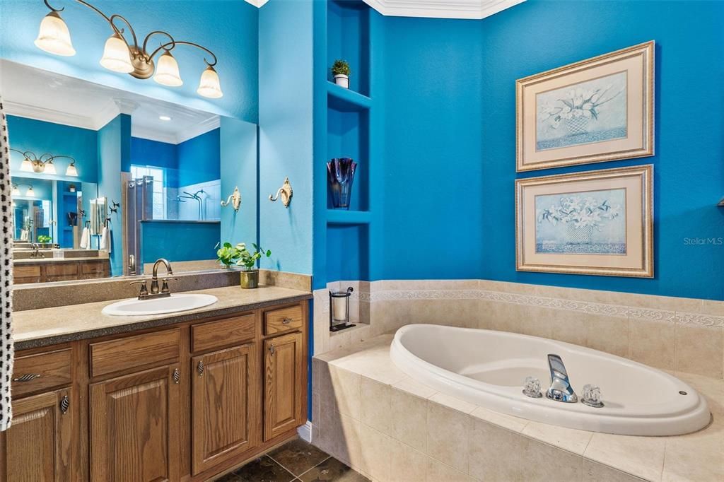 Primary Bathroom with Garden Tub for "bubble bath relaxation"