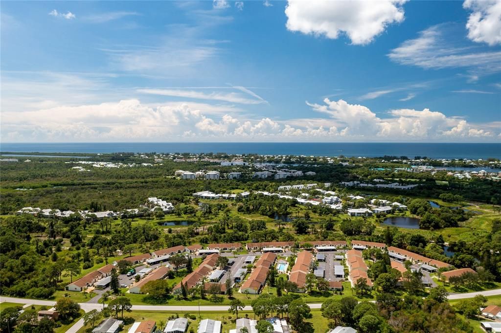 Aerial view of the community.