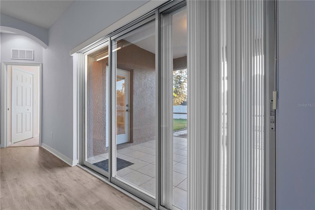 Family room sliding door