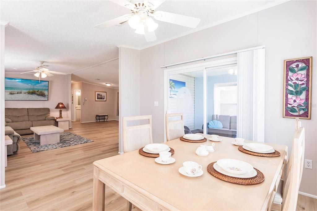 Dining Area, Sliding Doors to Florida Room