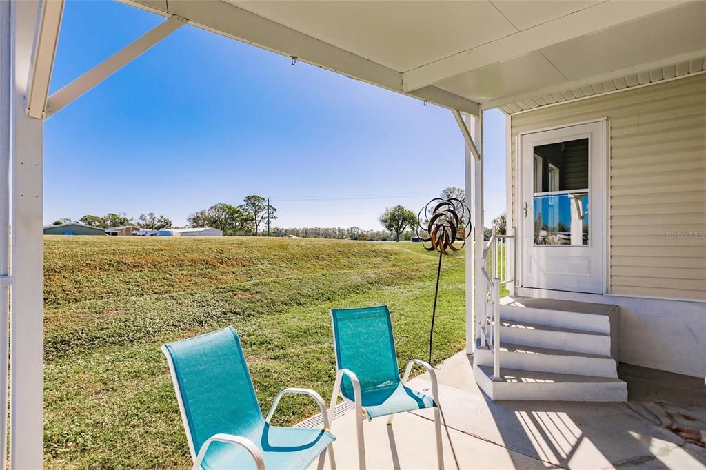 Under carport patio area, perfect for watching sunrise in the morning