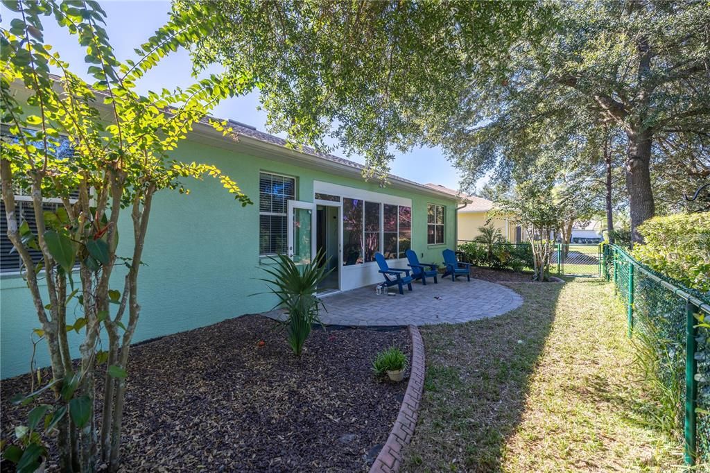 BACKYARD, FENCED WITH PATIO