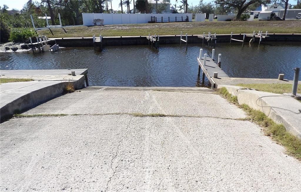 The private boat ramp