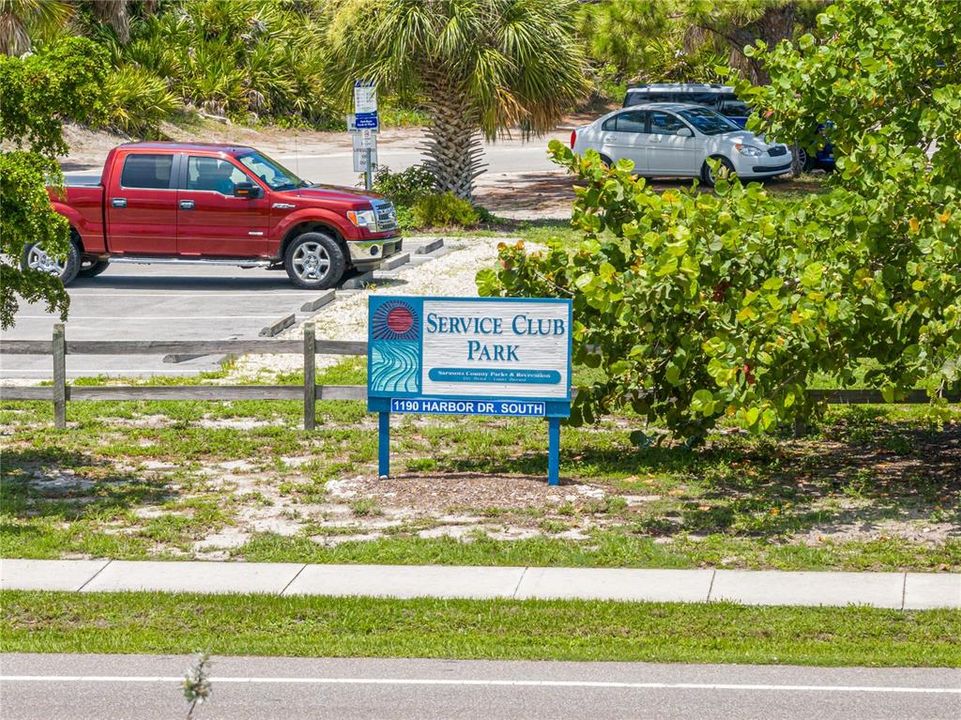 one of many parks. This one has beach access and is located near Sharky's