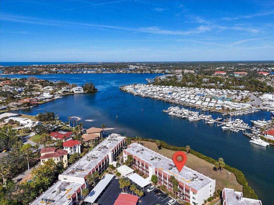 Roberts Bay to the left and Intracoastal Waterway to the right.