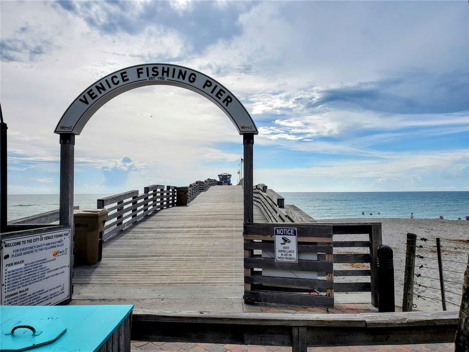 entrance to pier from Sharky's