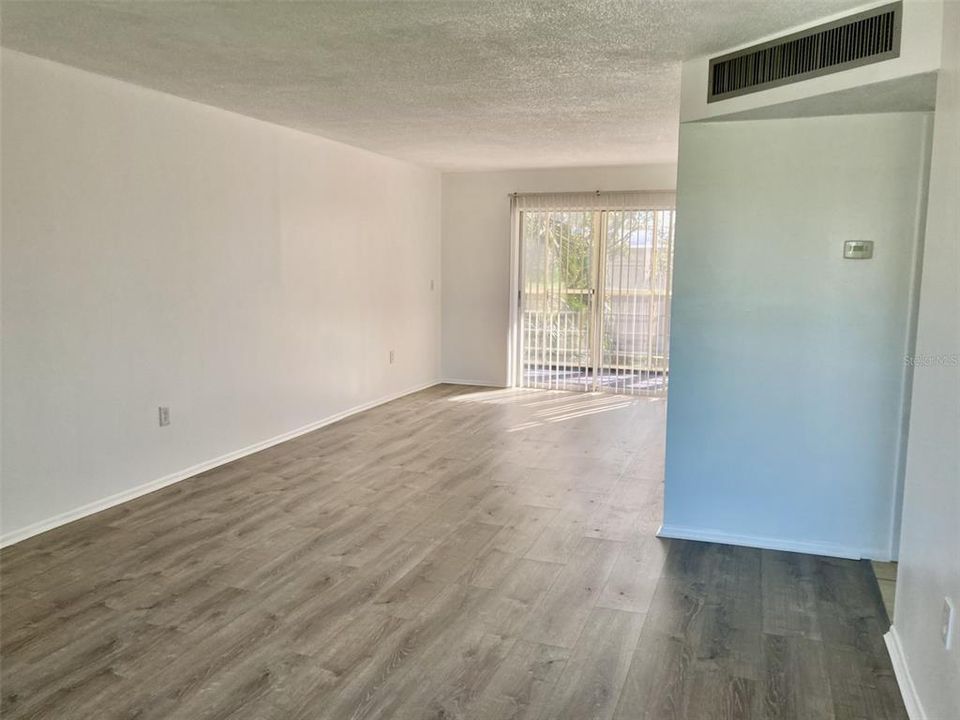 View from living room into den.