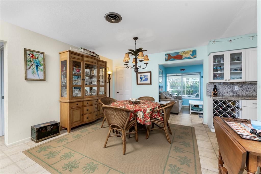 Dining area opens directly onto the family room