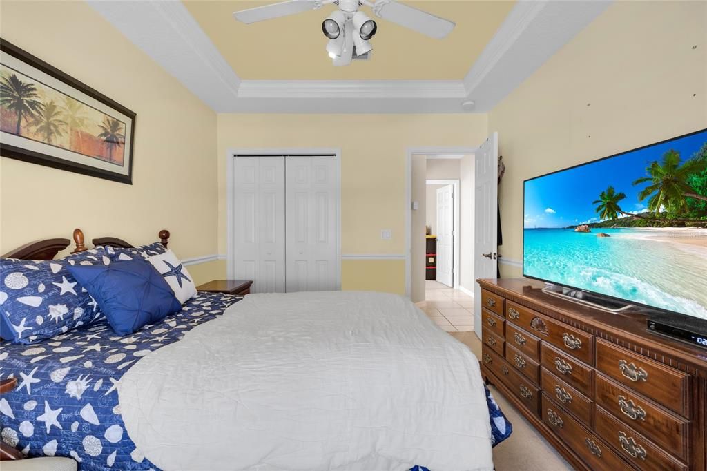 Bedroom 1 with tray ceiling