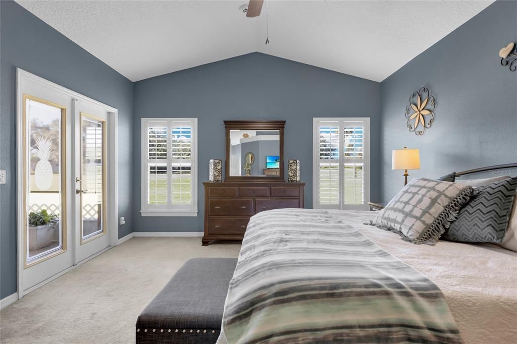 Master Bedroom with French doors to the lanai