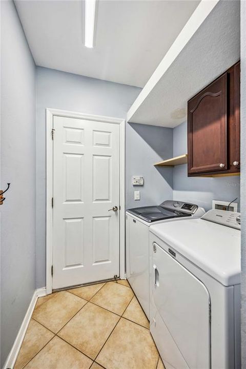 Laundry room and garage Door.