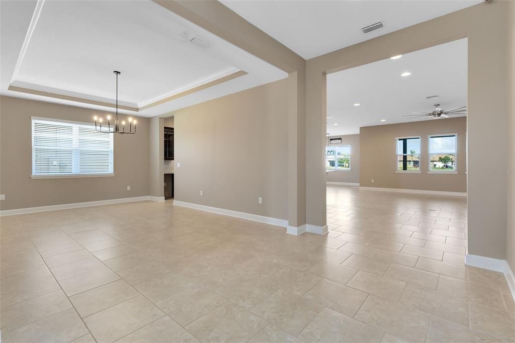 This photo has been virtually staged. A fantastic open floor plan with great natural light.