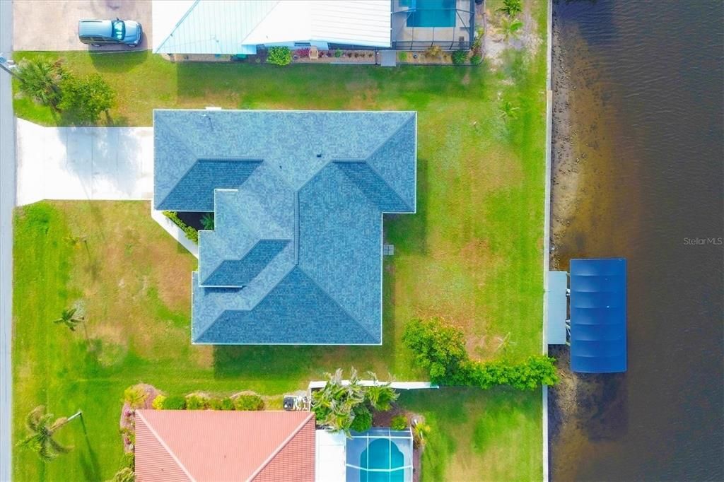 Overhead view of oversized property.