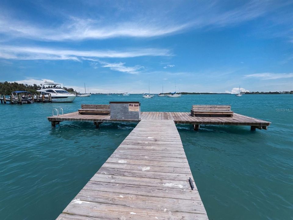 The bayfront of the Village features a nice public fishing dock and boat launch