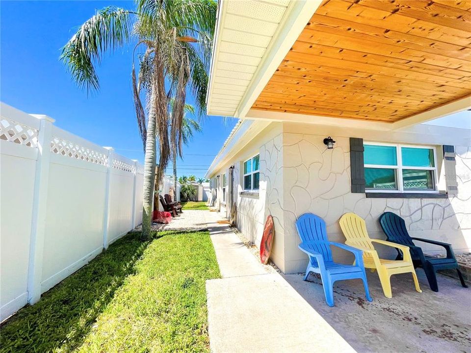 1 covered carport space & a oversized 4-car driveway