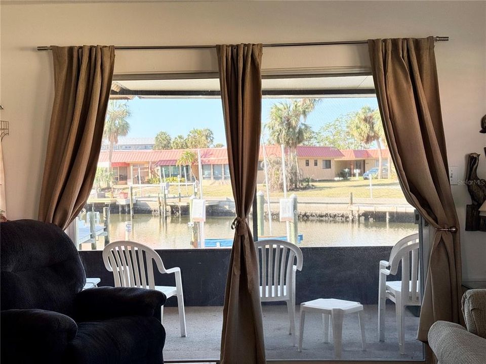 View out to lanai (screened porch)