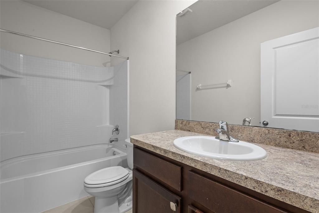 Full Upstairs 2nd bathroom with sink and tub/shower combo