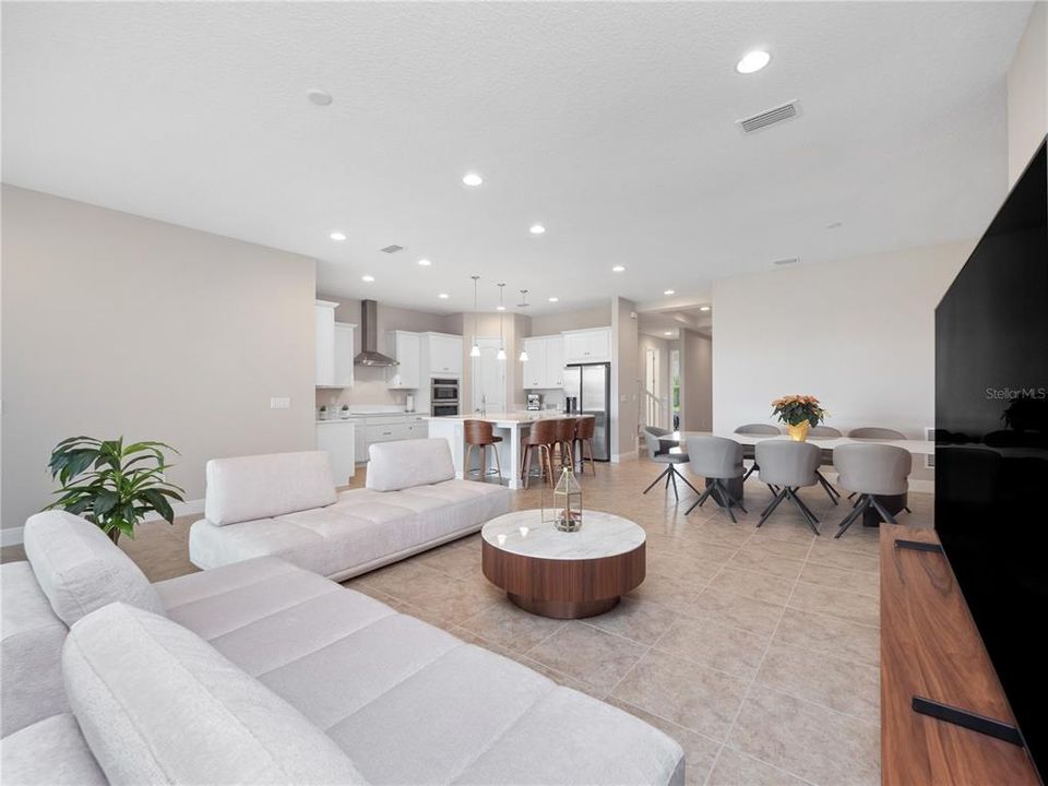 Family Room open to Kitchen and dining