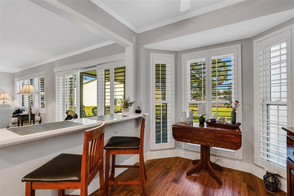 Bay window casual dining space~