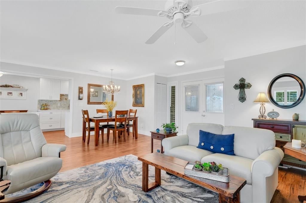 Living & dining room combo with newly opened space to kitchen~