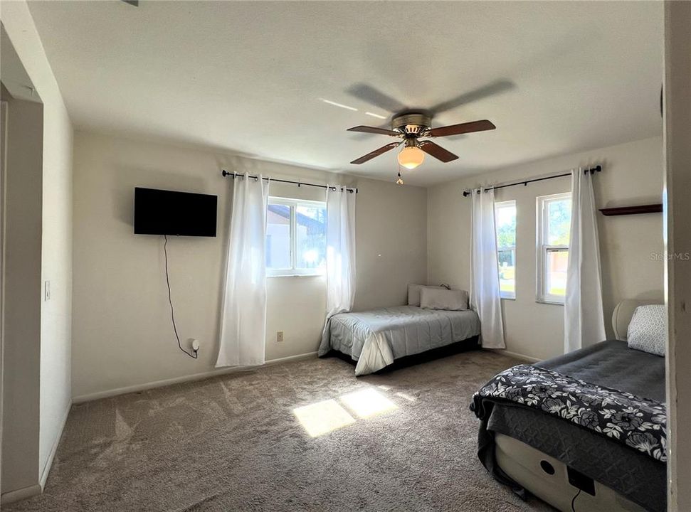 The master bedroom! Has two walk in closets plus a linen closet in the bathroom!