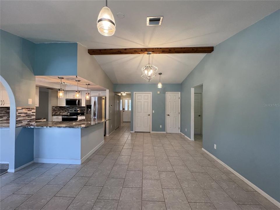 A view of the Family Room & Dinette Area!