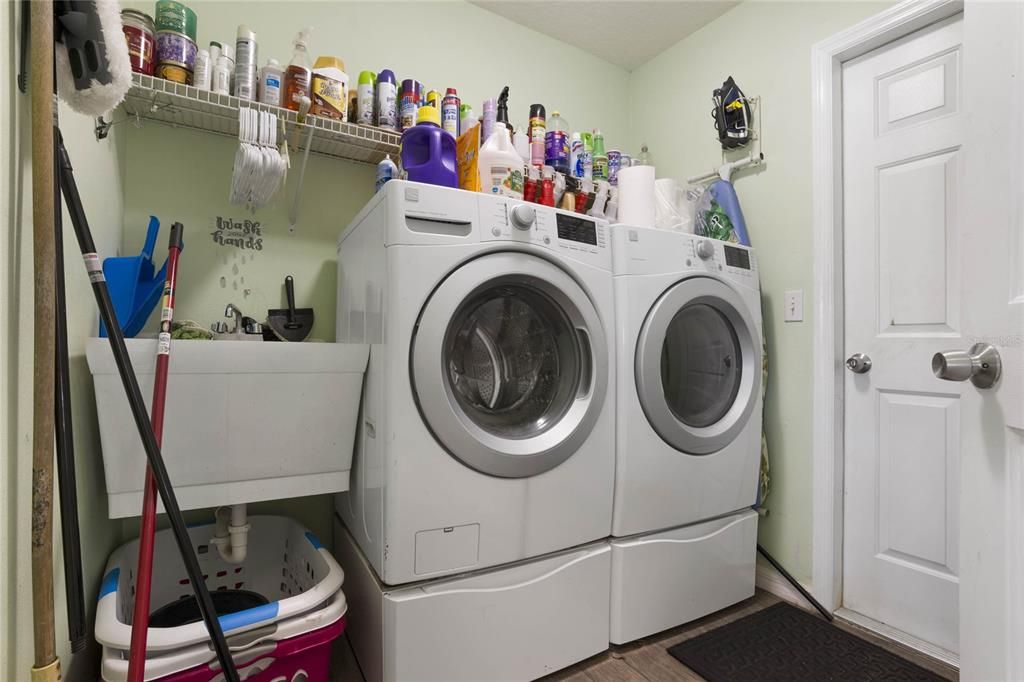 inside laundry room in main house