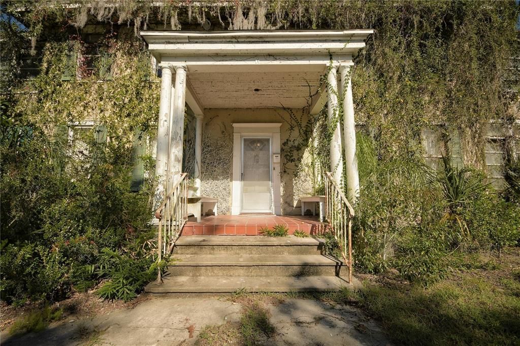 Front door facing south