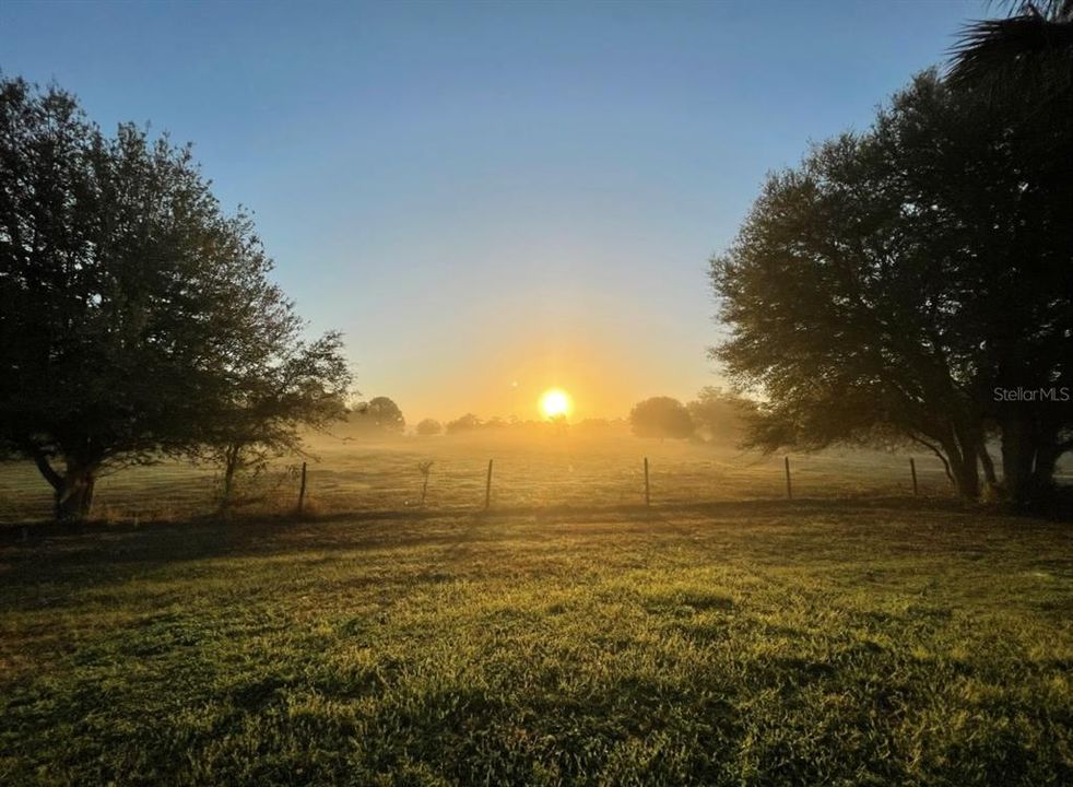 Sunrise views from back porch