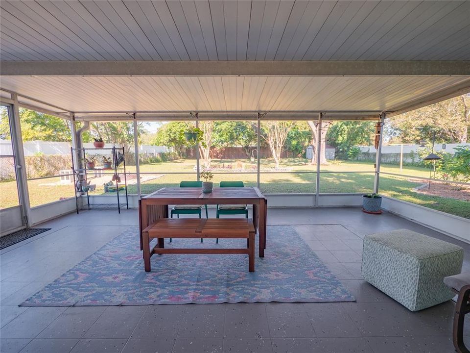 Screened in back porch