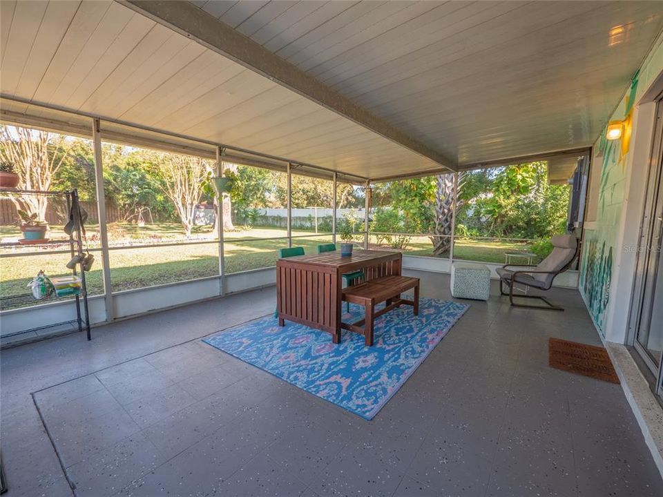 Screened in back porch