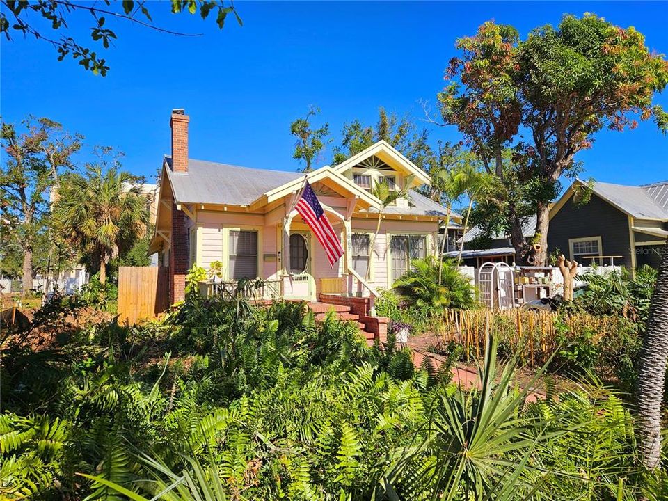 Main house, with two structures behind it with renters.