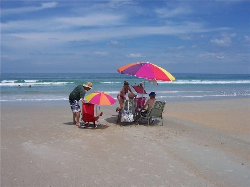 Beach front condo complex.