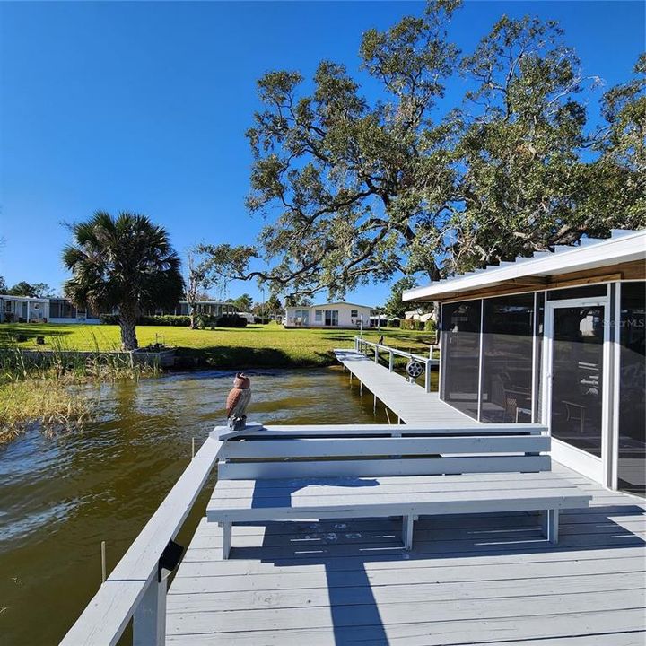 Boat Dock looking to Home