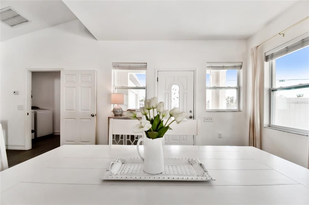 Dining Area View with access to Laundry Room