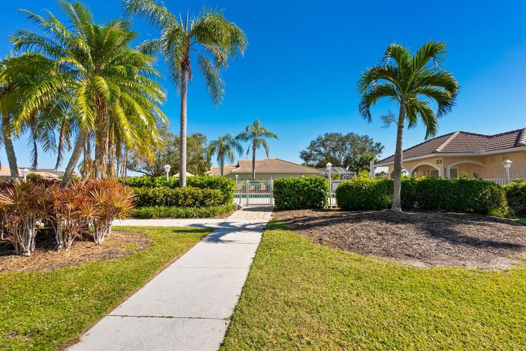 Sidewalk to Closest Pool (1 of 5 pools)