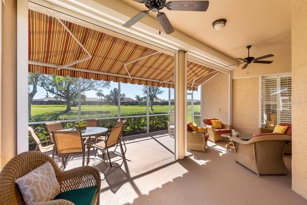 Covered lanai & extended screen porch