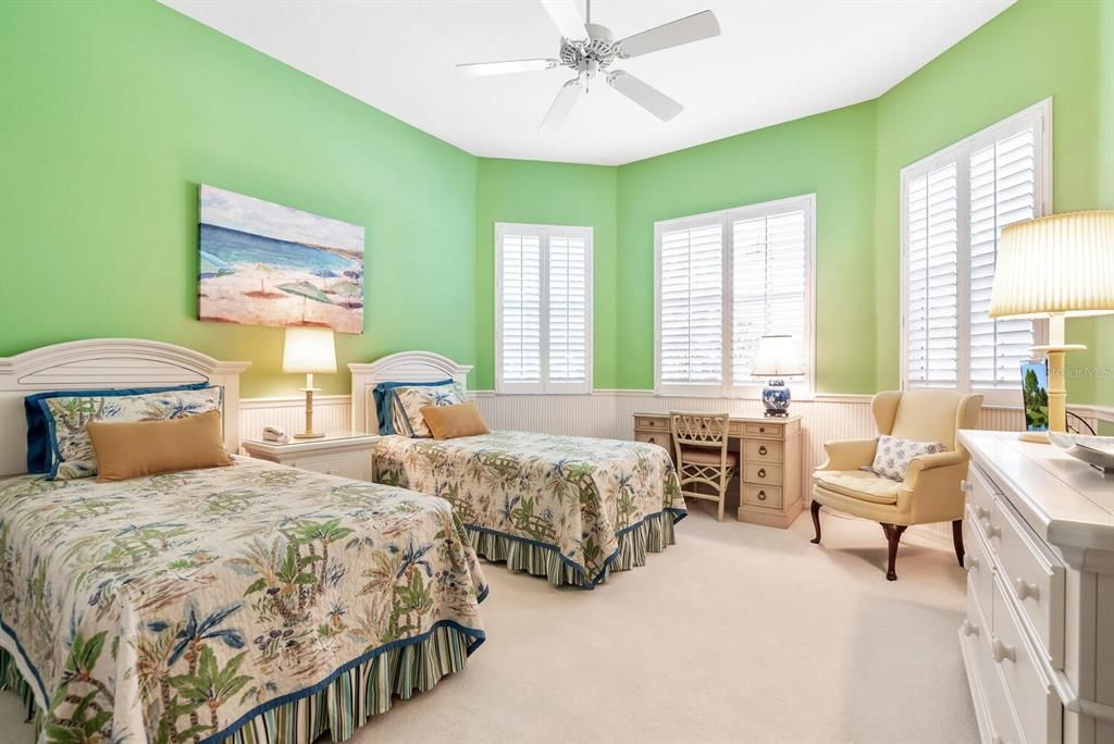 Guest Bedroom w/ bay windows