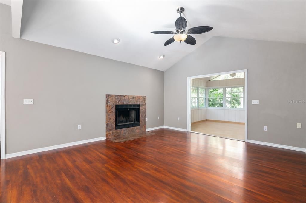 Family Room fireplace