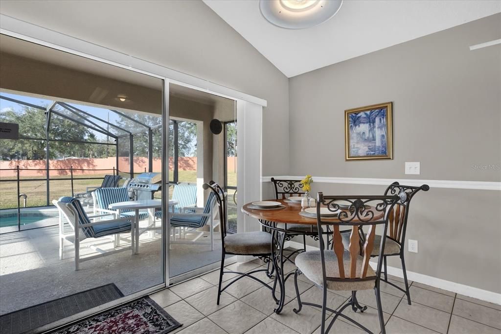 Eat In Kitchen Over looking Patio