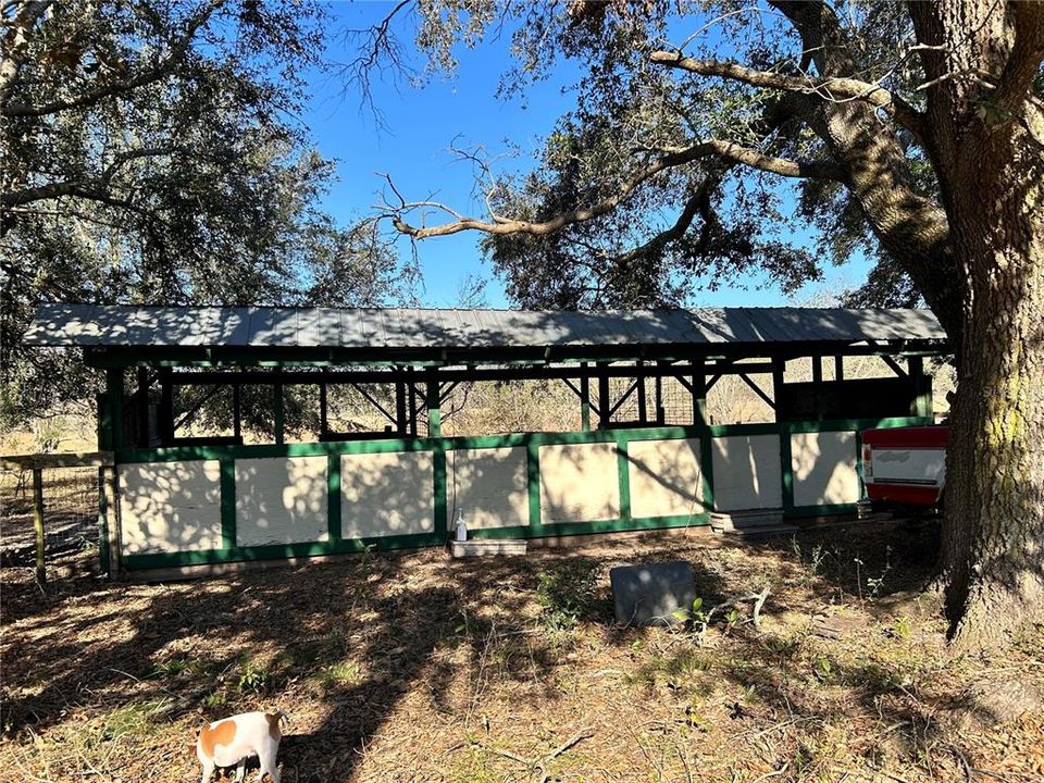 shelters in one of the pastures