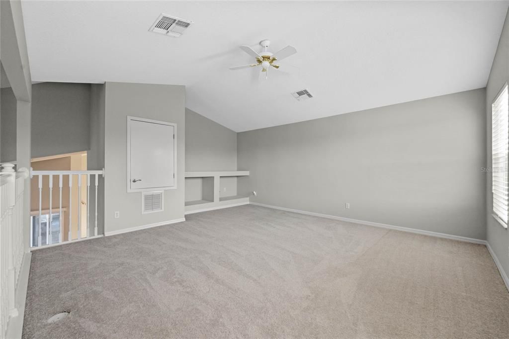 2nd Floor Bonus RoomCarpeted loft with new flooring (2020) offers flexible space for a home office or lounge.Overlooks the main living areas with vaulted ceiling views.