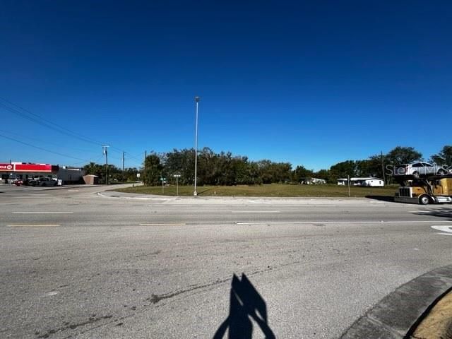 View west at US17 and Lander Place.  Subject property on the left.