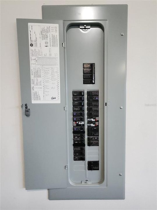 Electrical panel in garage