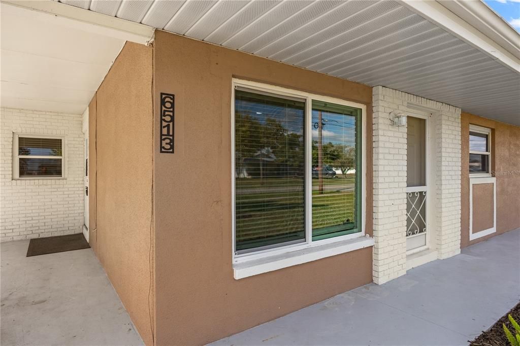 carport and front entry