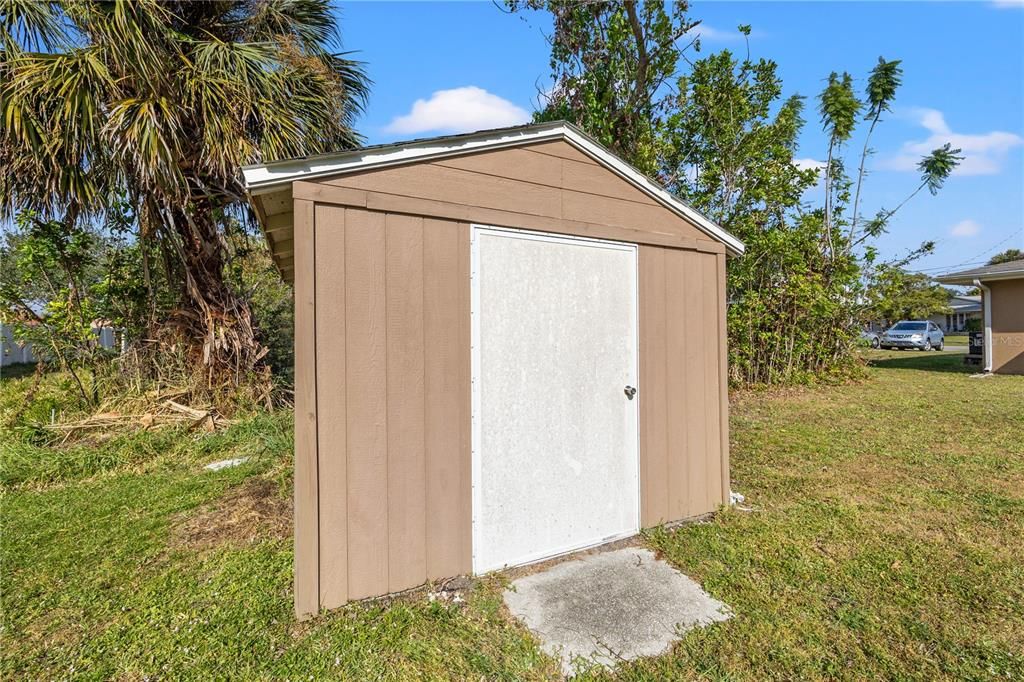 large shed on slab