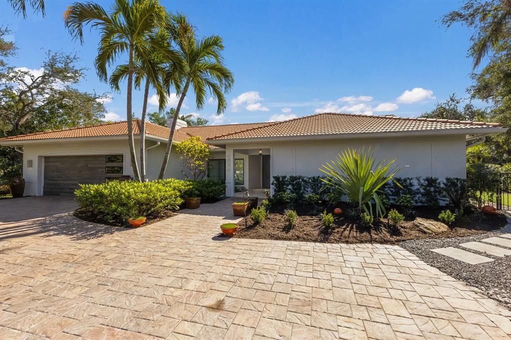 Front yard with new landscaping.