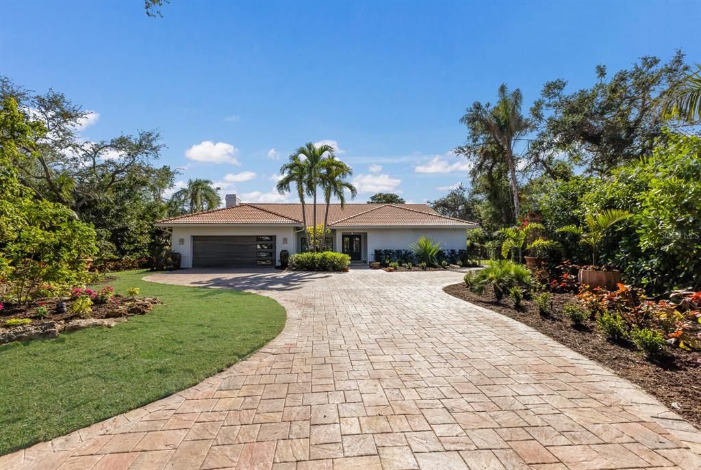 Front yard with new landscaping.