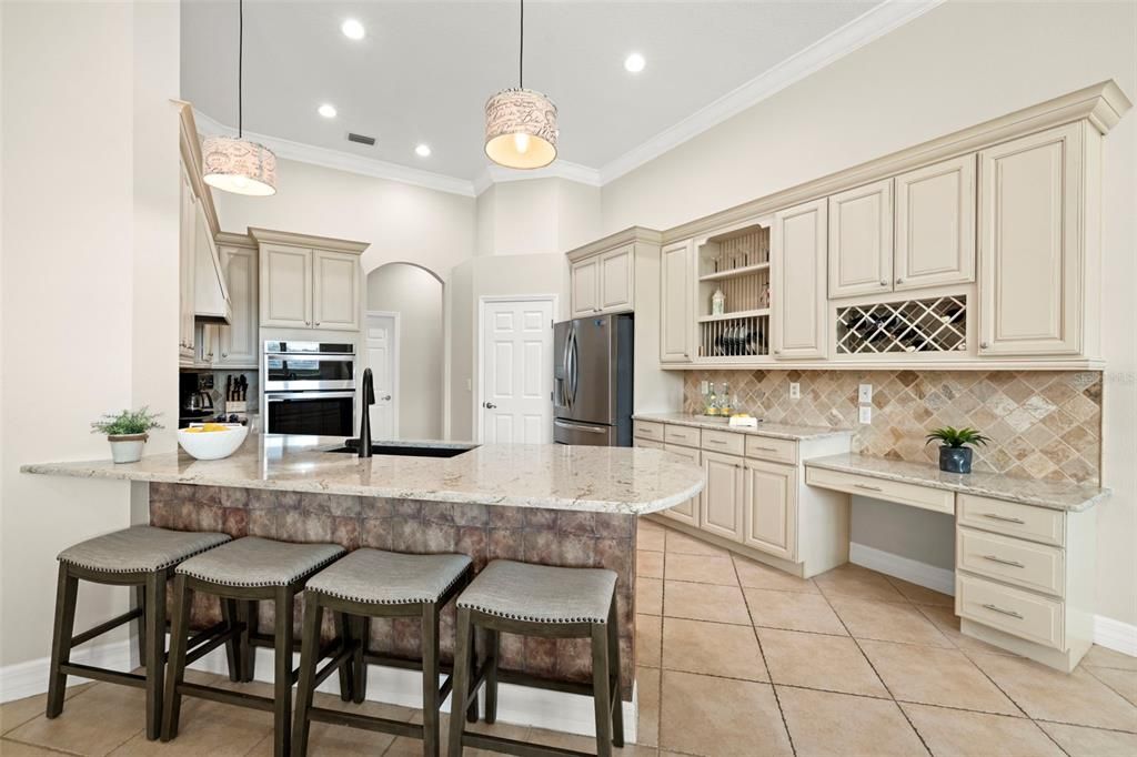 Kitchen with custom cabinets